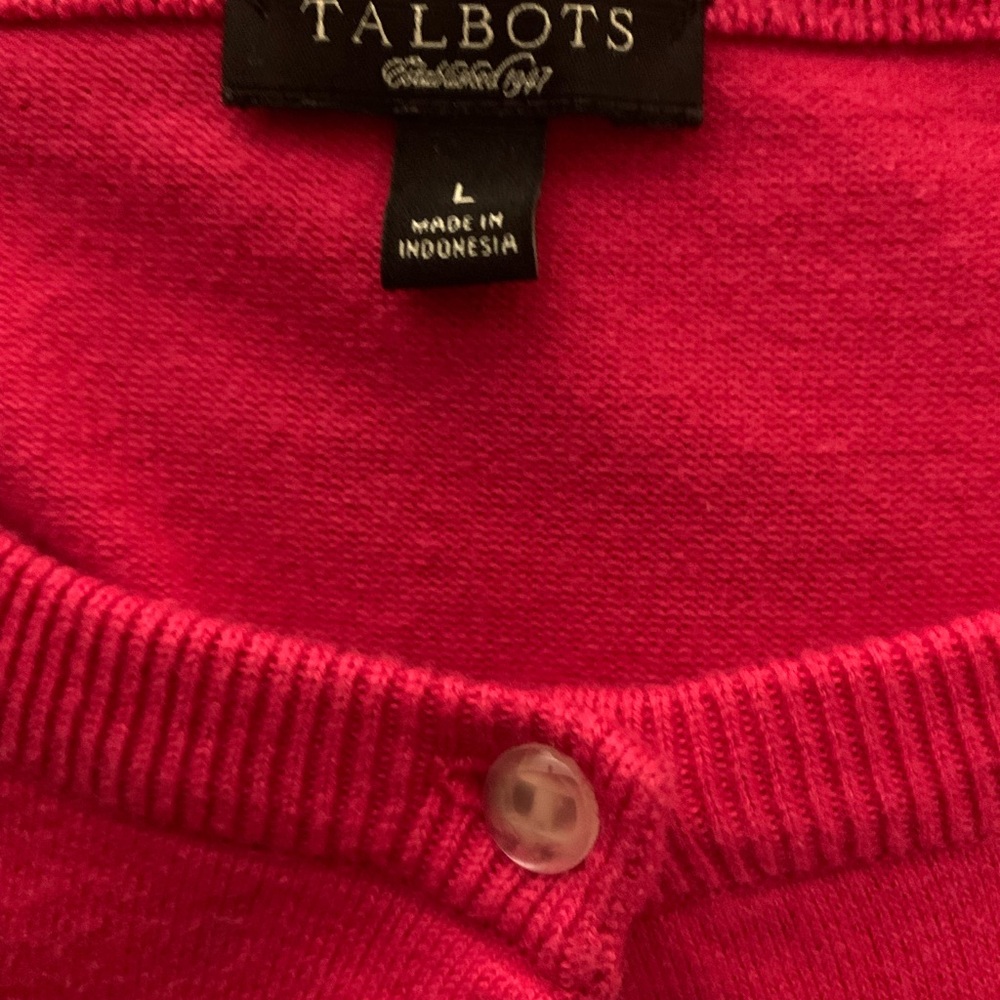 Talbots Pink Cardigan Soft Knit Sweater - Picture 3 of 6